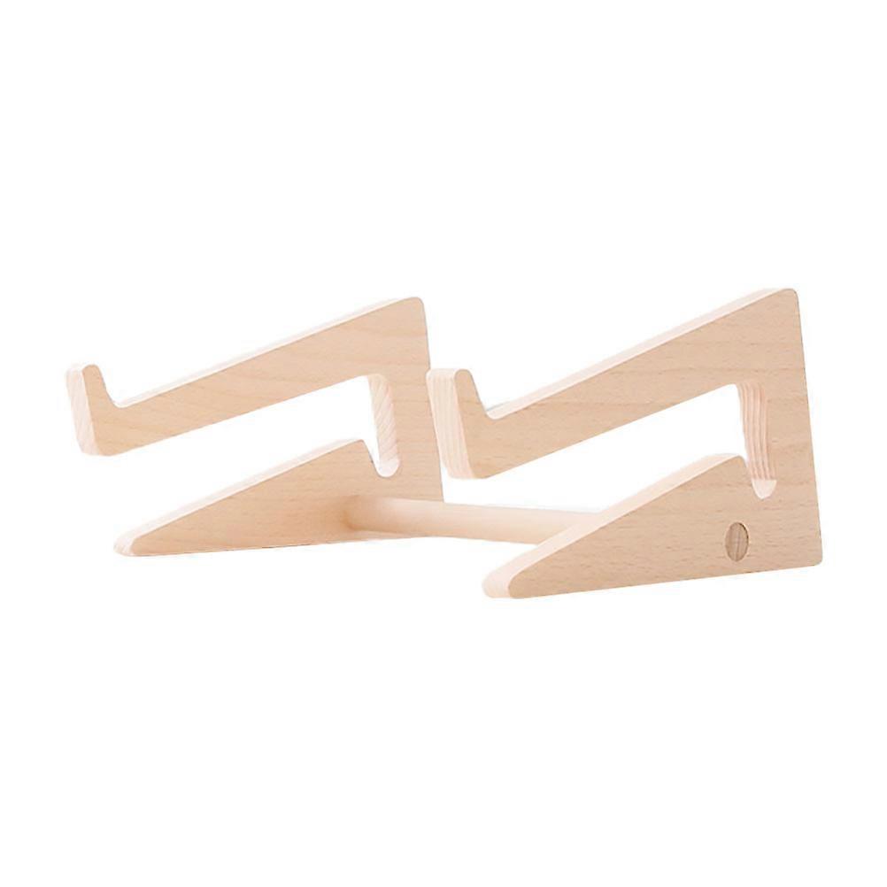 Notebook Stand Laptop Rack Wood Storage Shelf for Home Use Khaki Plastic 1pc