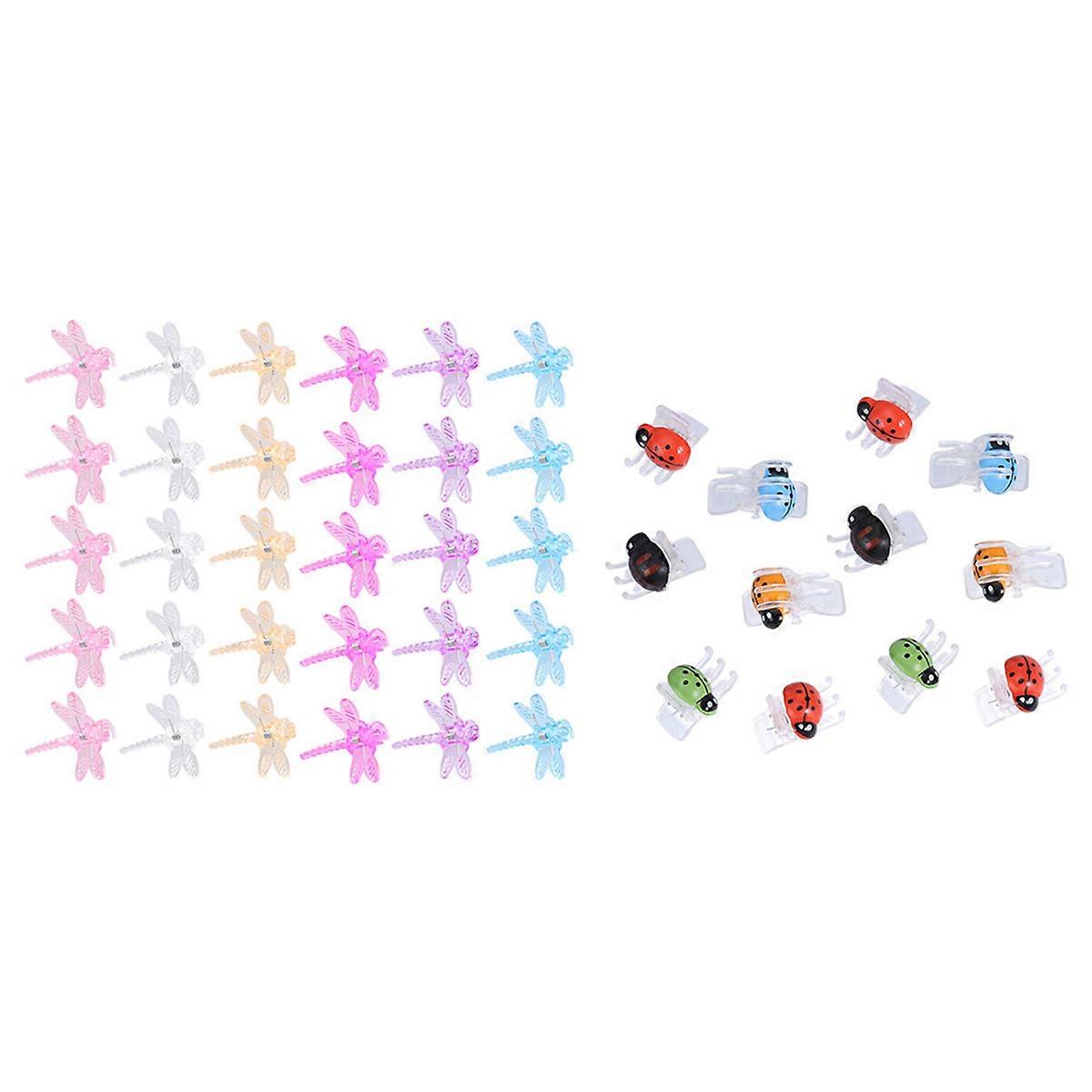 60 Pieces Creative Plastic Orchid Clips for Garden Use Assorted Color Fashionable and Durable 30