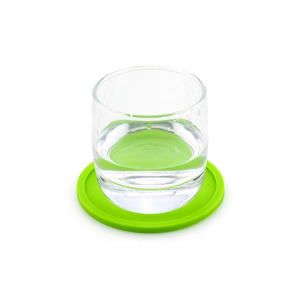 Silicone Drink Coasters for Protecting Table Made of Non Mats Green 5 Pieces