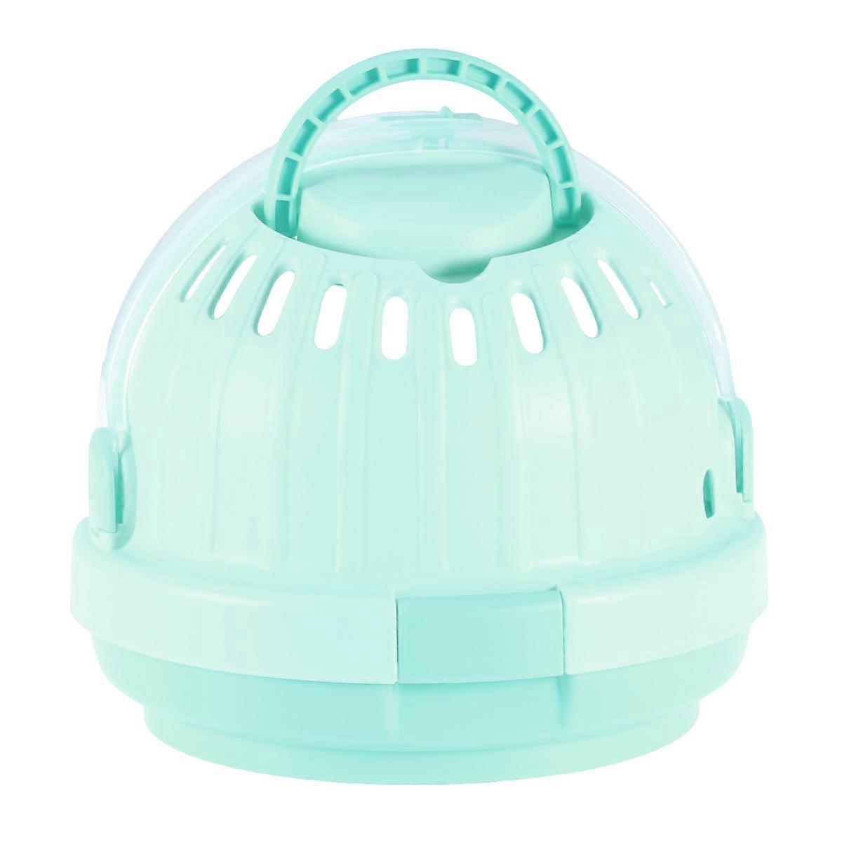 Durable PP Hamster Carrier with Drinking Bottle for Outdoor Use Safe and Spacious Green 7x5.5x5.5inch