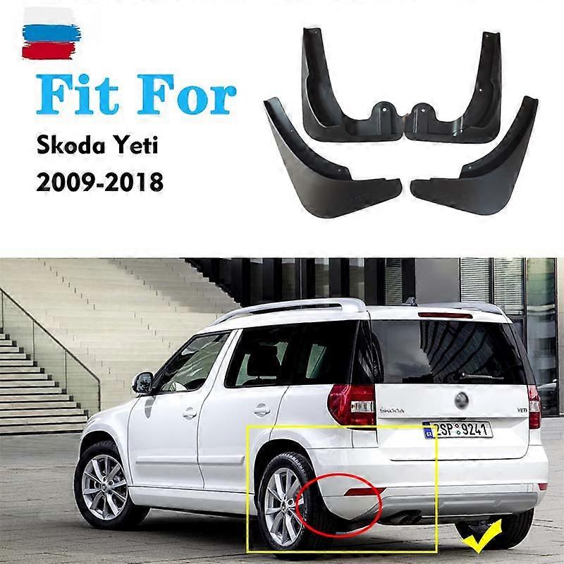 For 4PCS 2009-2018 CAR Mudflaps FOR Skoda Yeti Mudguard Fenders Mud Flap Guard Splash Fender Mudguards accessories auto styline