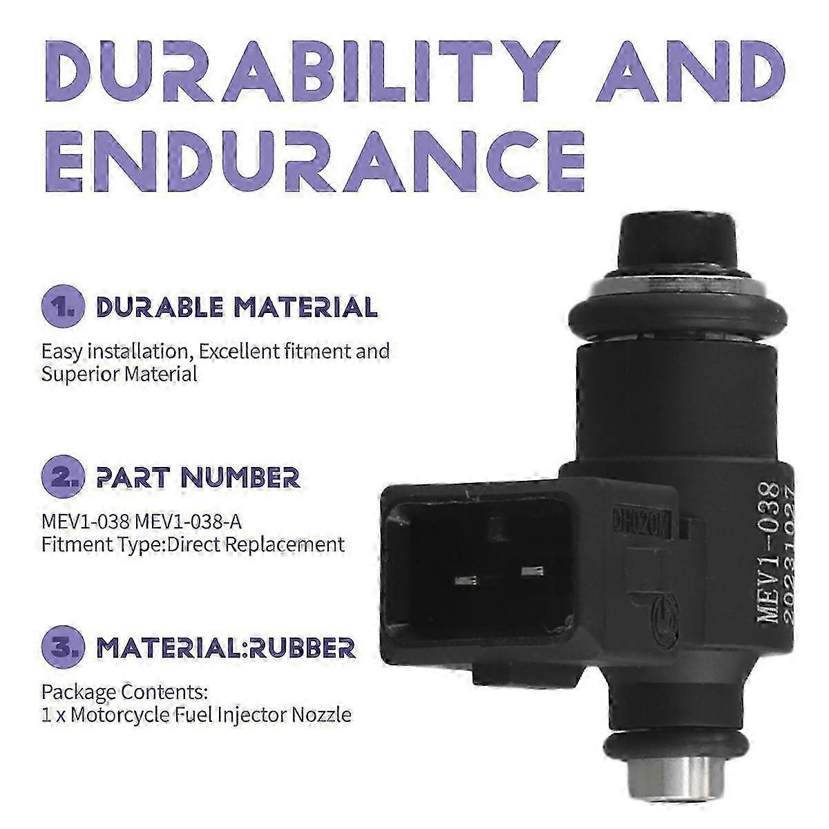 Buse D'injecteur Carburant Pour Moto 70CC-90CC - Référence MEV1-038/MEV1-038-A, Noir - 4