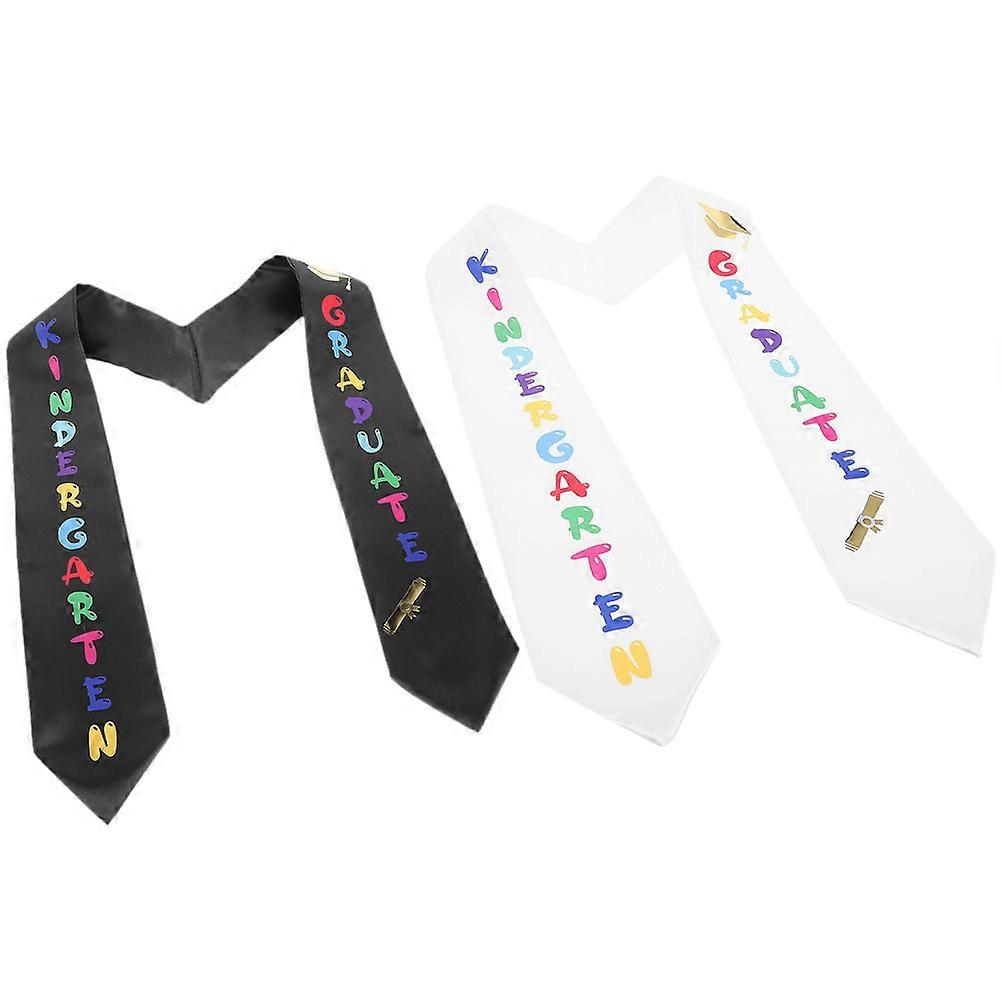 Ceremonial Sash For Preschool Graduation 2Pcs Lightweight Fabric Decoration For Children Graduation Events