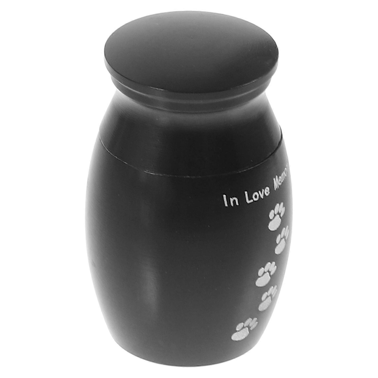 Alloy Pet Urn for Dog and Cat Ashes 1 Set Cremation Keepsake Jar for Funeral Ashes