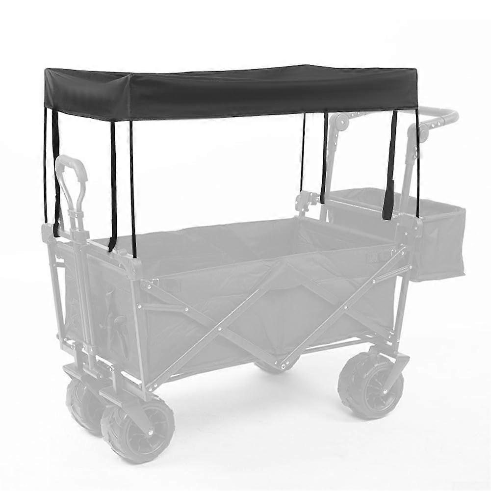 Removable sun canopy for garden wagon, waterproof Oxford fabric.