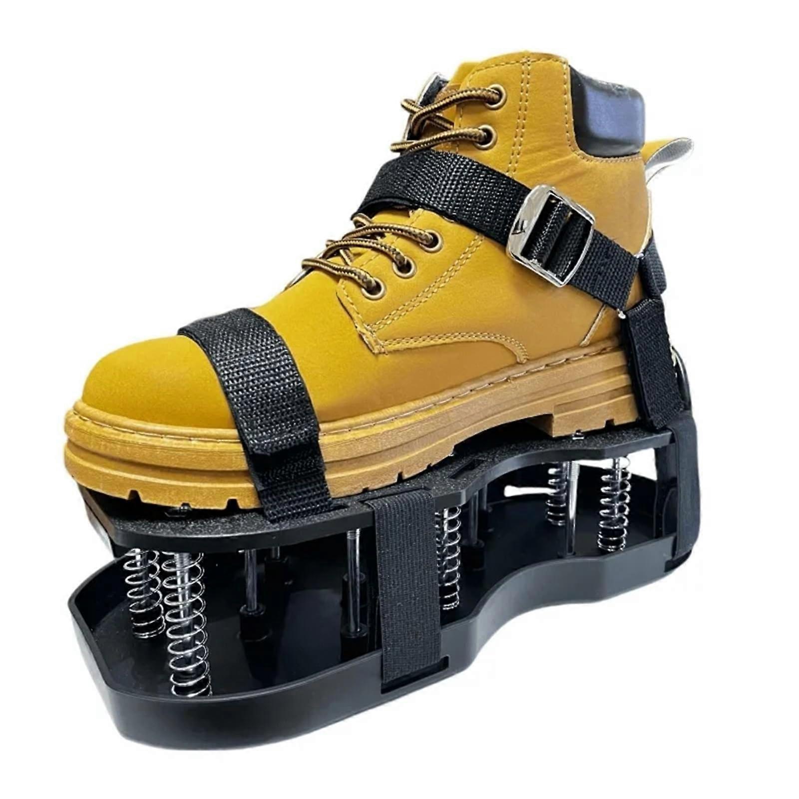 Lawn Aerator Shoes with Spring Base for Easy Installation, Automatic Leaf Cleaning, High-Performance Spikes, Black