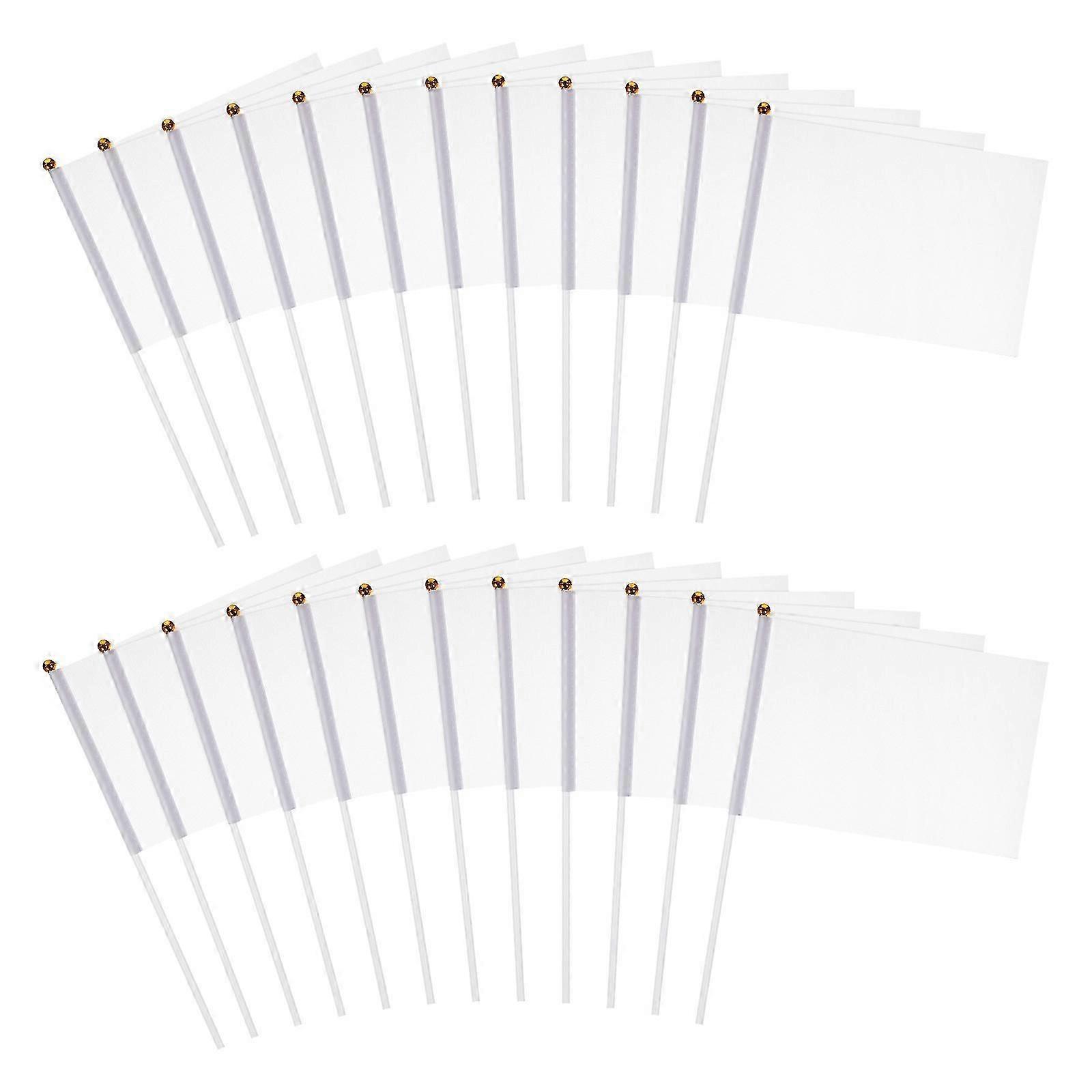 Yard Flags White Hand Held Referee Marking 31.00X31.00X14.00CM Waterproof 24Pcs-Good