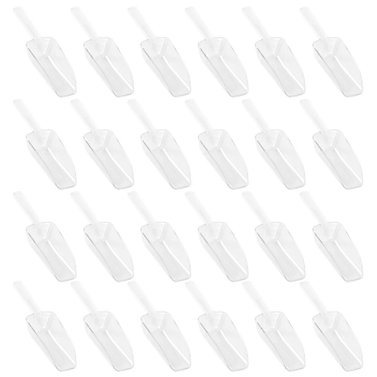 Clear Candy Scoops for Kitchen Use Mini White Buffet Scoop 24 Pieces