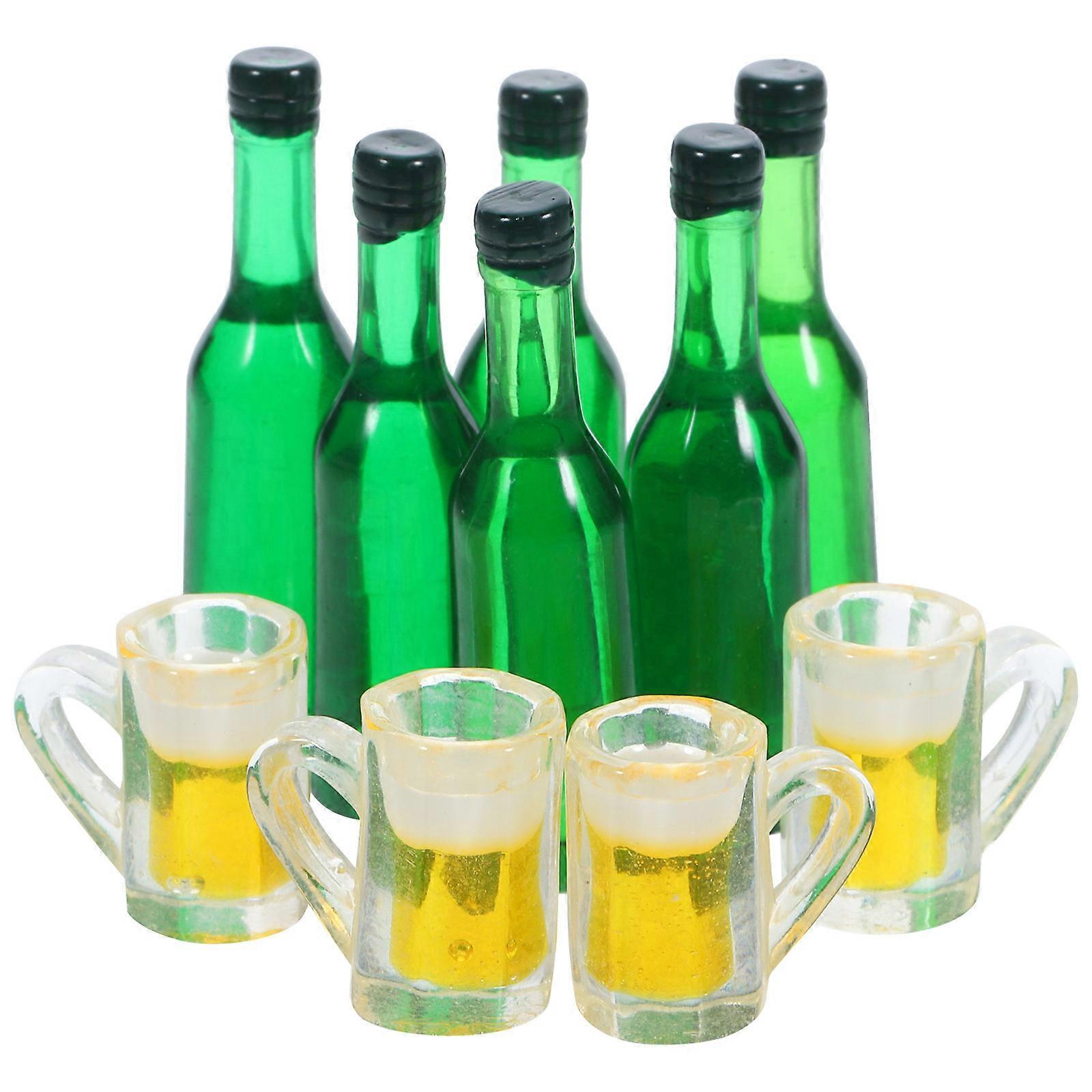 Miniature Beer Mug Set – Desktop Decor for Dollhouses, Charming Micro Landscape & Miniature Photo Props