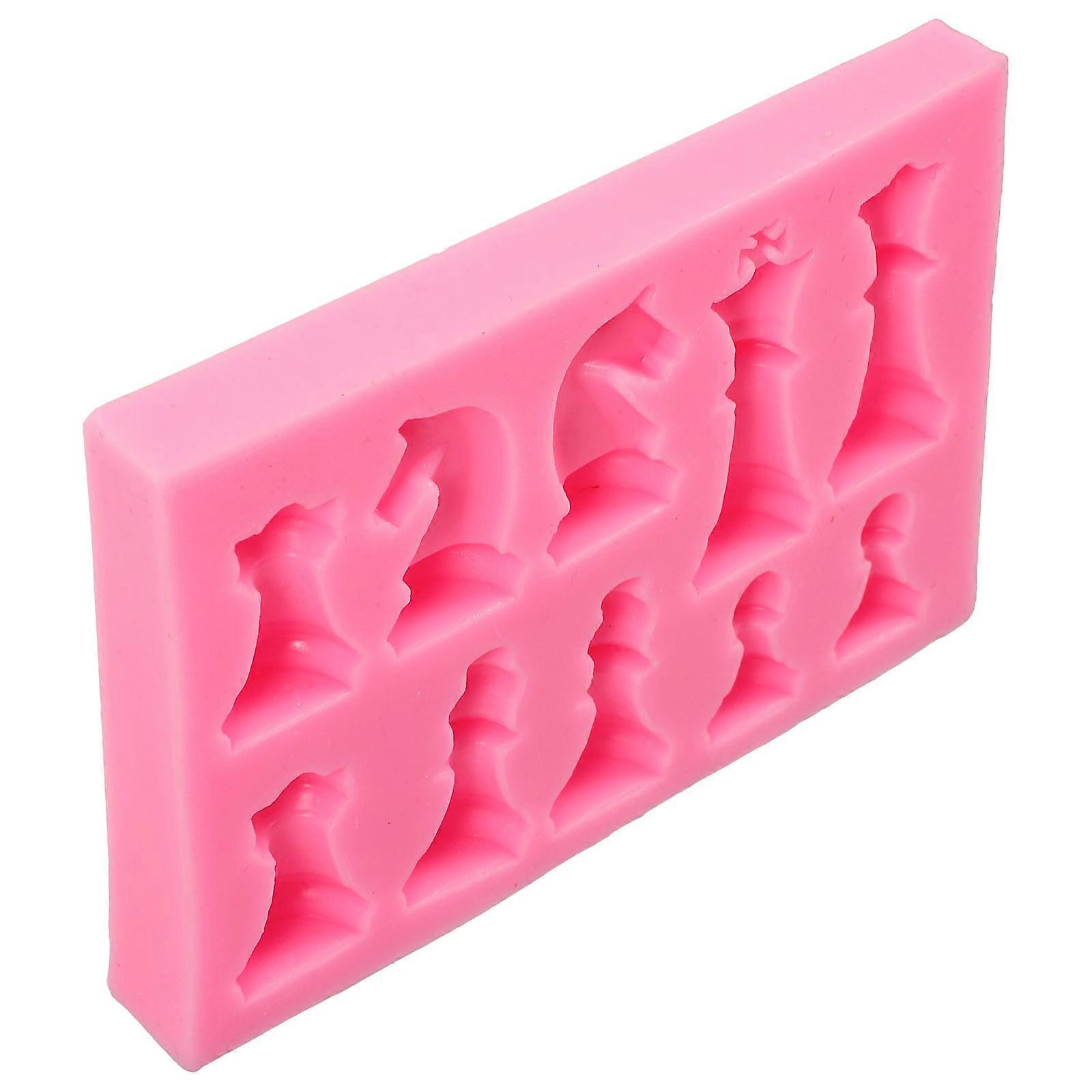 Chess Piece Silicone Mold For DIY Projects And Creative Activities In Pink Flexible Material 1 Set