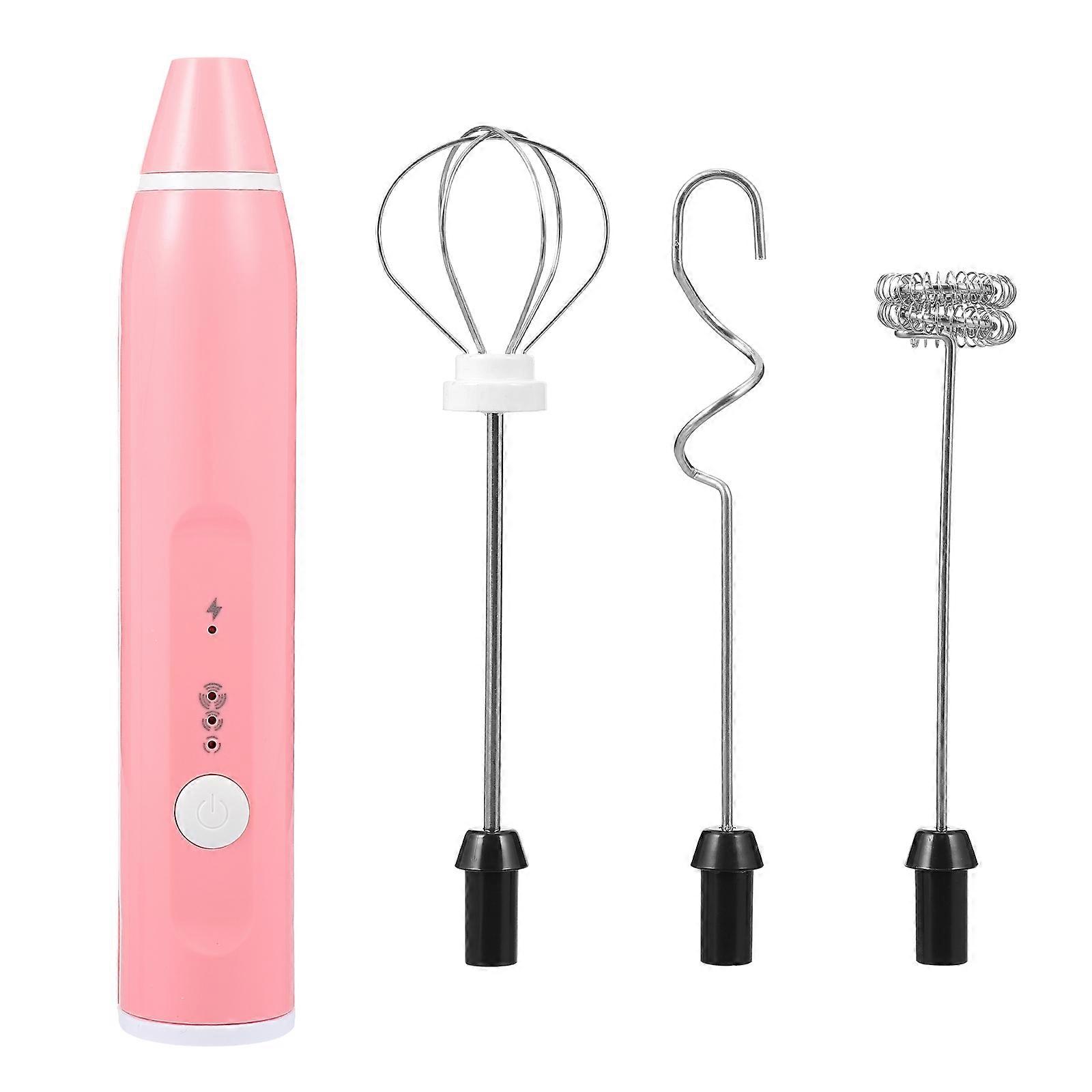 USB باليد خلاط كهربائي جهاز مطبخ منزلي وردي 1 مجموعة