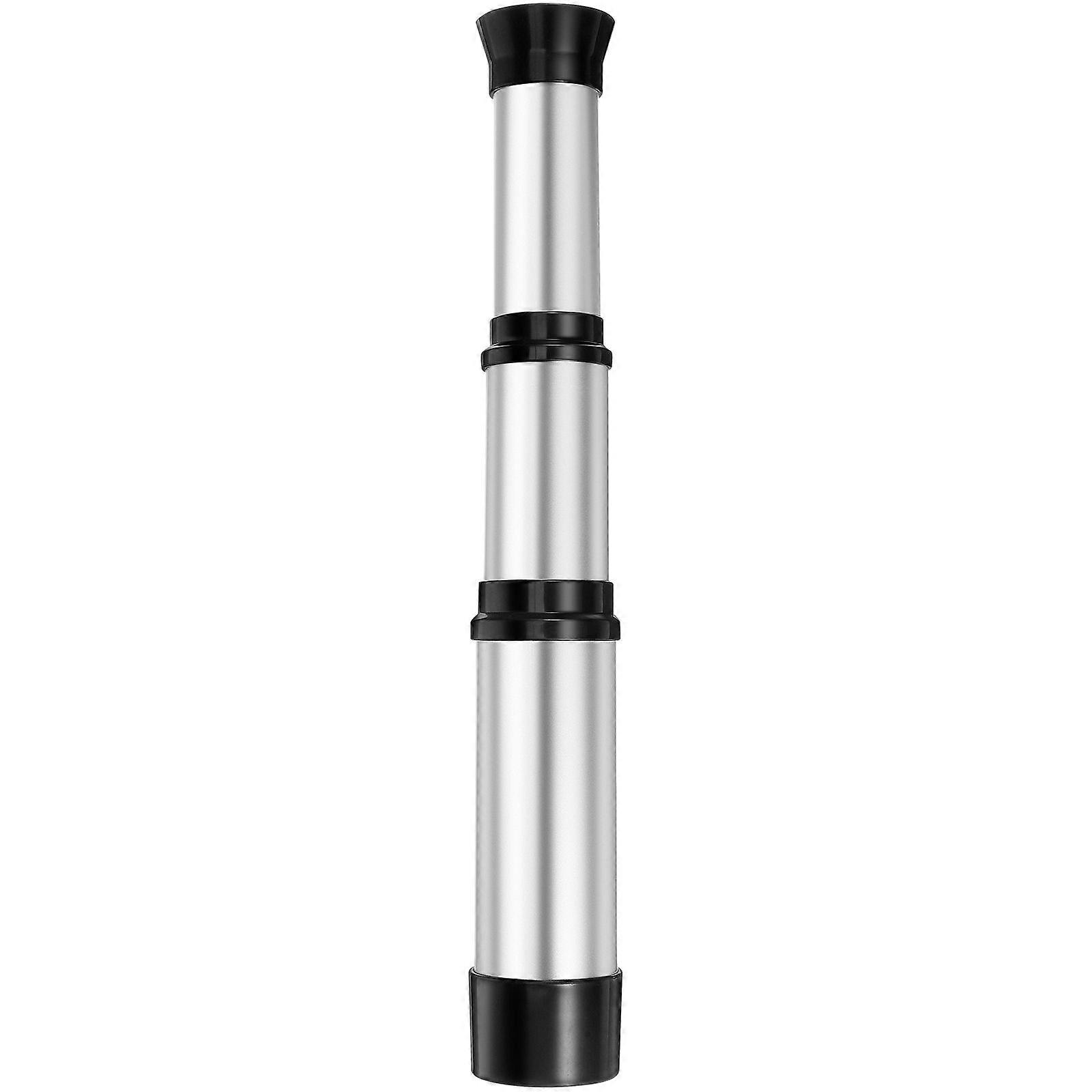 Single-Tube Telescope Retractable Telescope Science Experiment Toy Kids Telescope Toy (Silver)