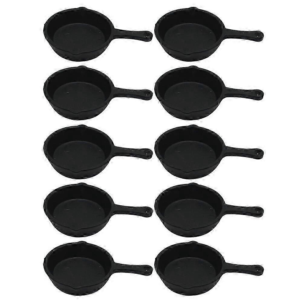10Pcs Mini Frying Pans Simulation Cooking Pan Models Miniature Kitchen Gadgets