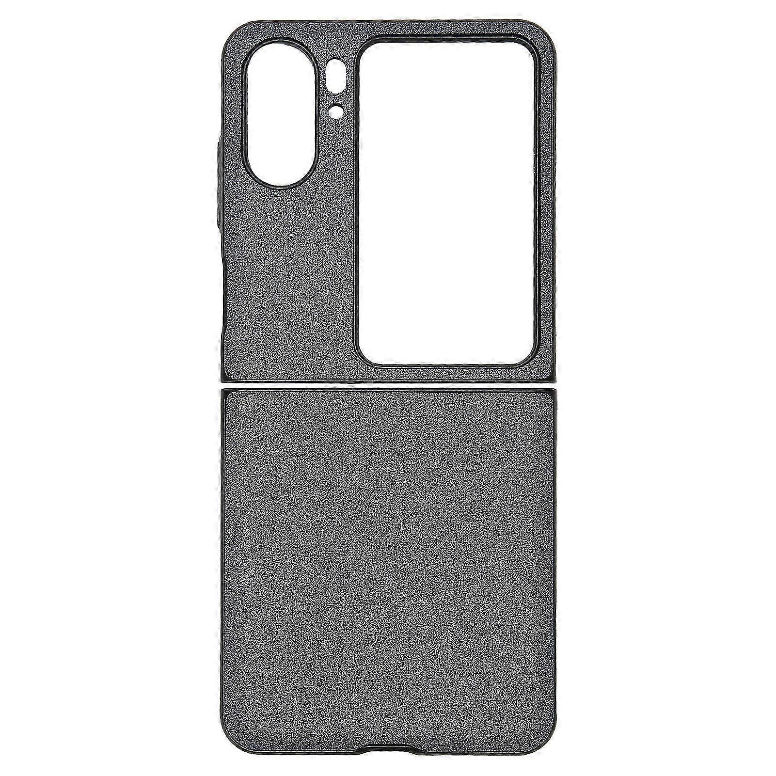 Foldable Phone Case ABS Protective Shiny Phone Cover Anti Drop Case for Find N2 Flip Black
