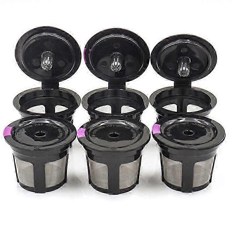 Coffee Maker Reusable K Cups, 6 Pack Refillable Pods Plastic