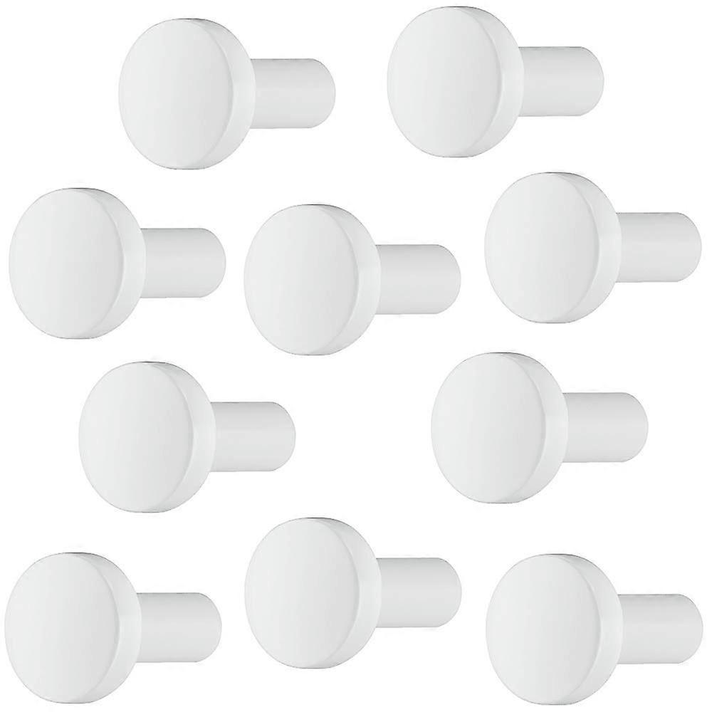 Designer Furniture Knob White Matt Vintage Cupboard Handle 20mm Diameter Pack of 10 for Drawers and Cabinets H10046