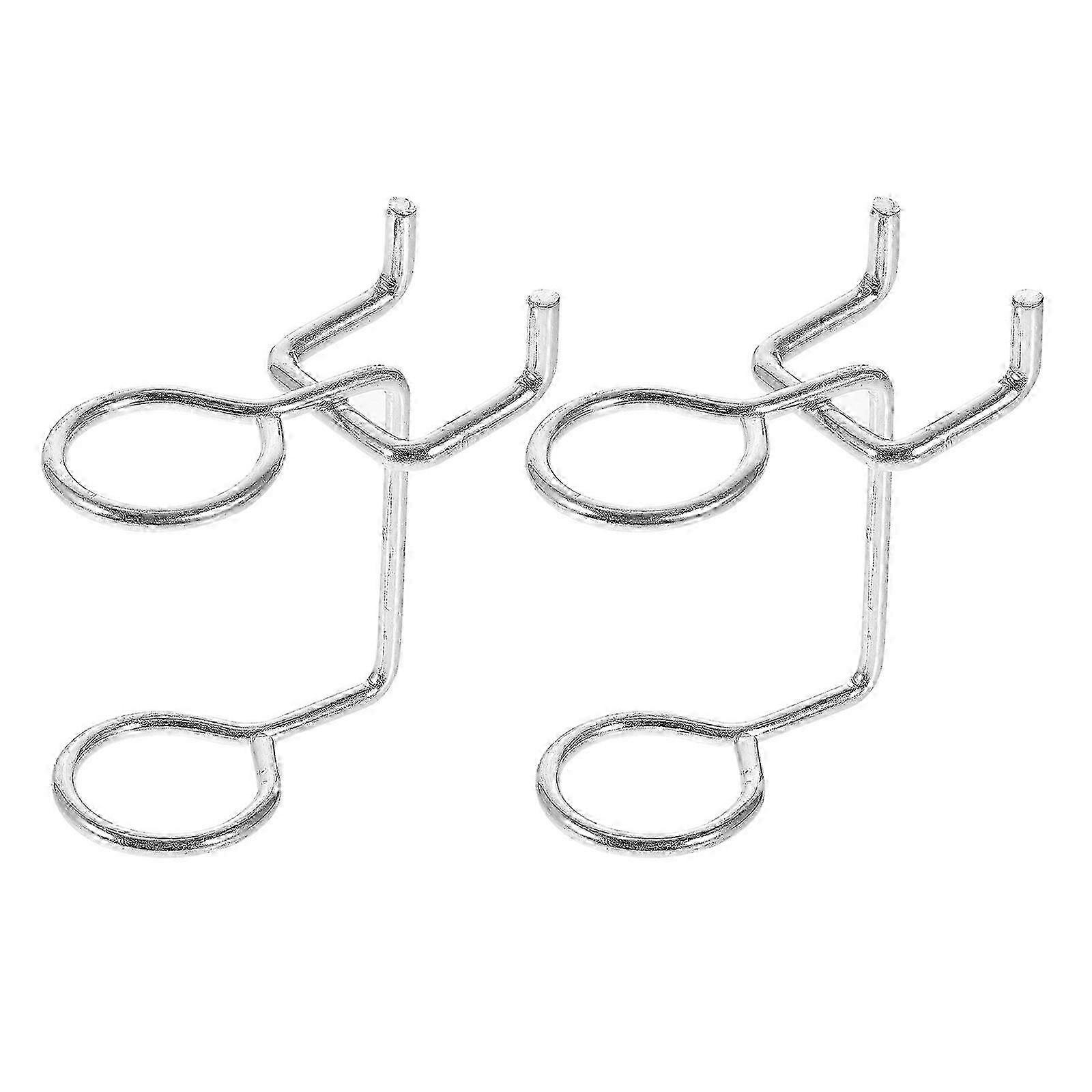 20-Piece Silver Screwdriver Organizer Set with 5.5x5.5cm Pegboard Hooks for Multi-Tool Storage & Workshop Organization