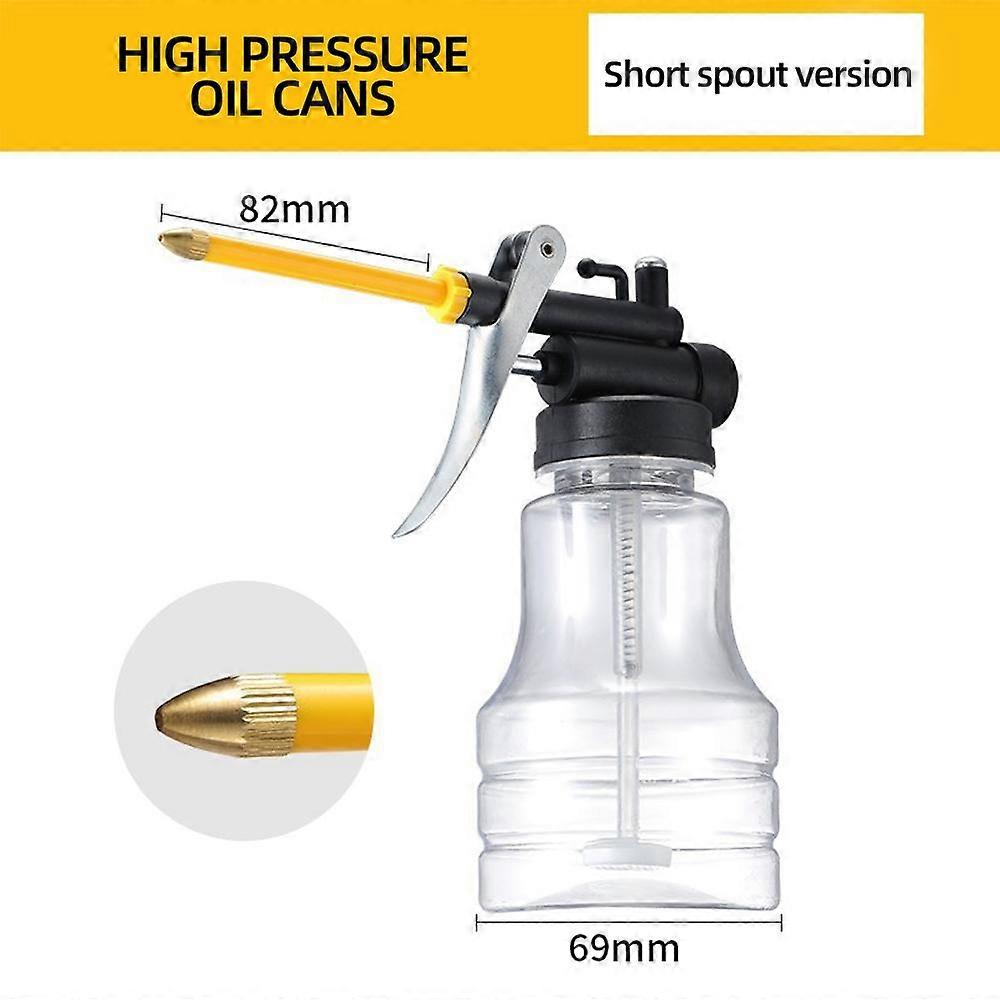 250ml/300ml Oil Can Spout Thumb Pump Workshop Oiler Oil Can Red High Pressure Pump Oiler Grease