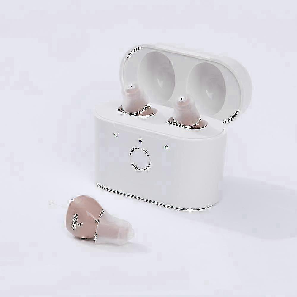 Rechargeable Invisible Micro In-Ear Hearing Aids with Adjustable Volume for Elderly - Wireless Sound Amplifier CIC Design