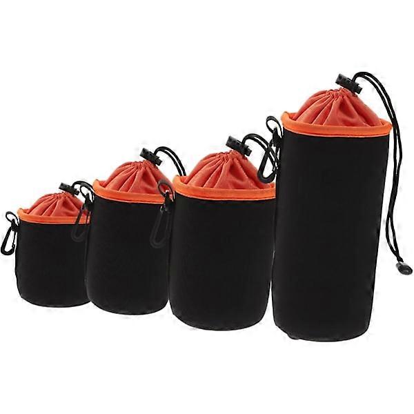 Camera Lens Bag Set SLR Lens Case Drawstring Closure Dustproof Shockproof