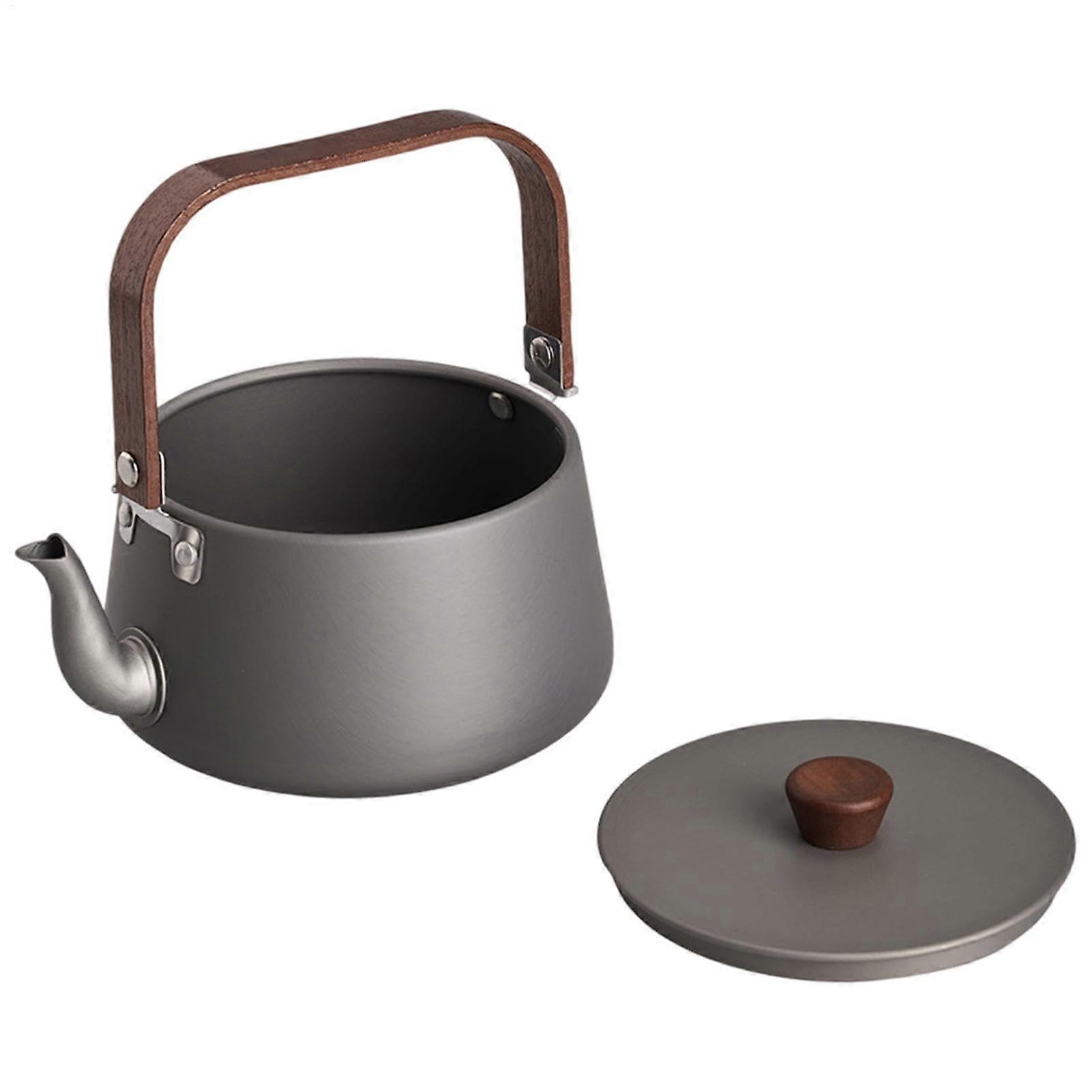 Camping Kettle 1.1L Capacity, Lightweight Travel Kettle for Hiking and Backpacking, Gray
