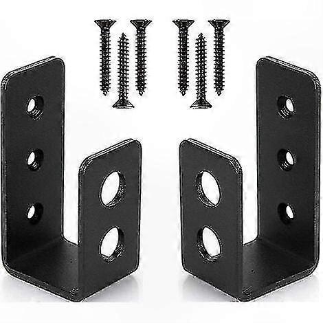 Steel U-Shape Door Brackets, 2-Pack for Enhanced Security and Protection