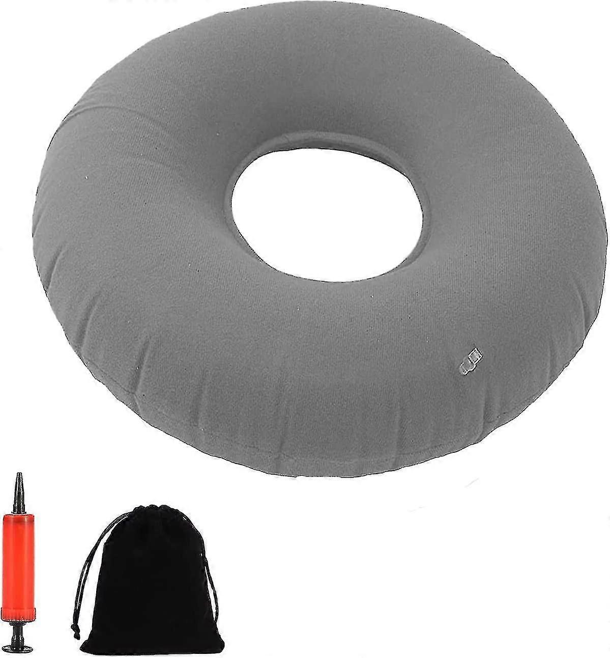Orthopedic Seat Cushion with Inflatable Ring for Coccyx Support