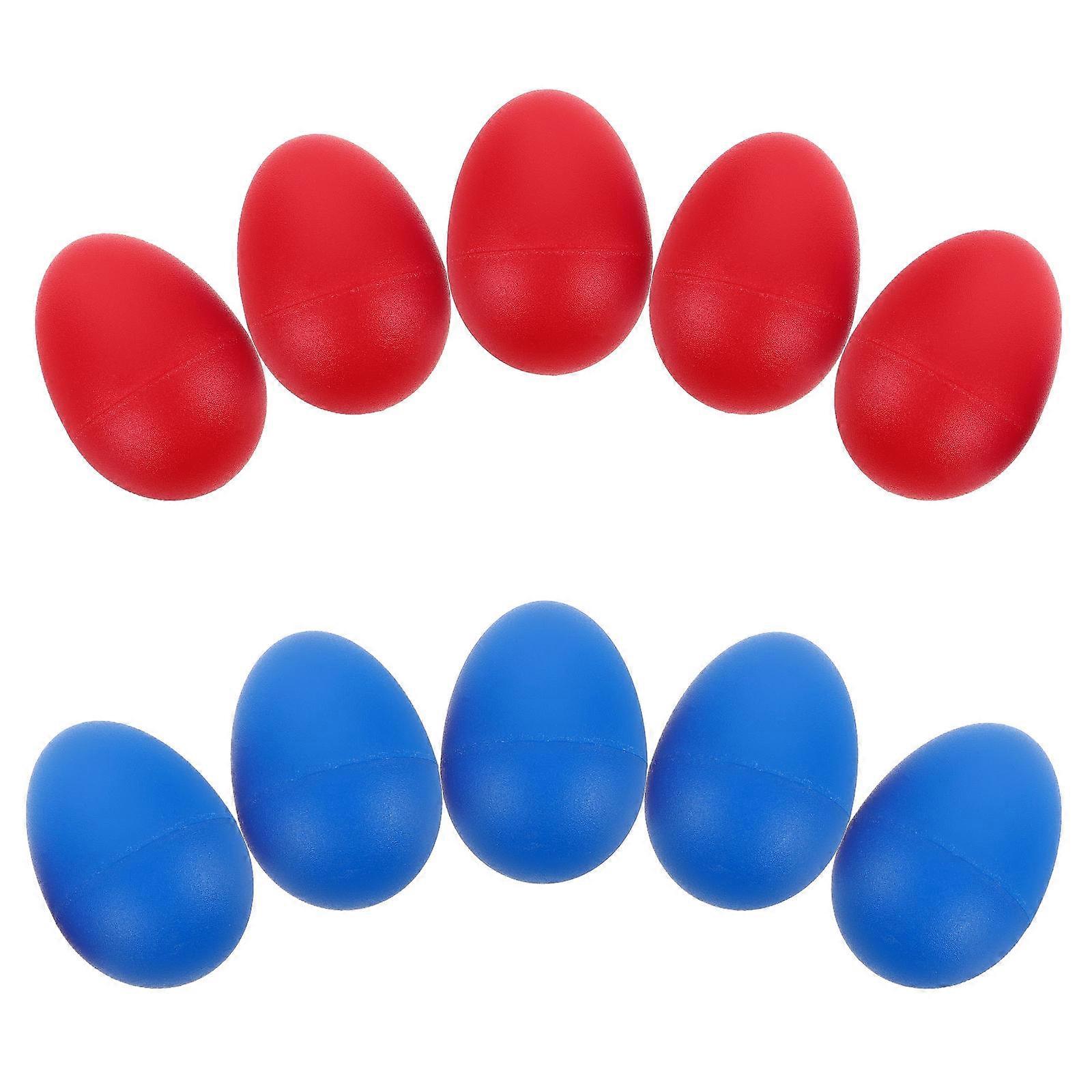 Sensory Toy Egg Shakers For Toddlers Preschool Teaching Tools Plastic Maracas Colorful Musical Instruments 10Pcs