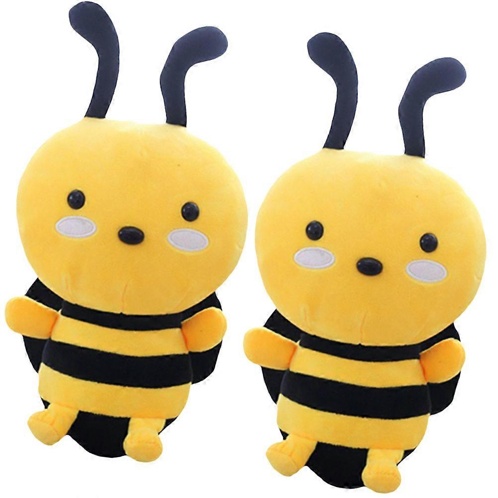 Plush Bee Stuffed Animals Soft Cushions for Hugging Decorative Honeybee Pillows for Home Office Bedroom