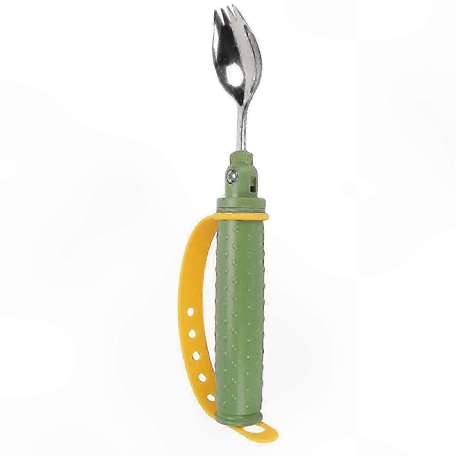 Weighted utensils for tremor support - adaptive spoon with ergonomic grip, BPA-free and shockproof design