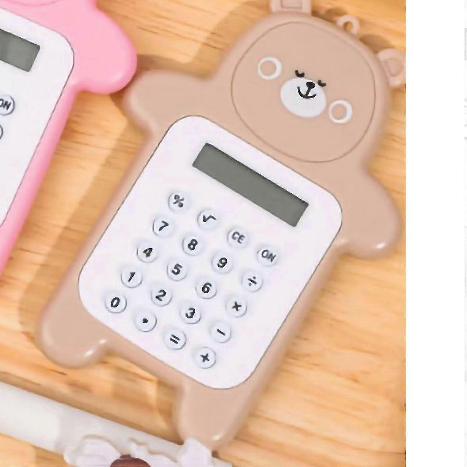 2025 Latest Model Portable Calculator Cute Bear Style 8 Digit Calculator Mini