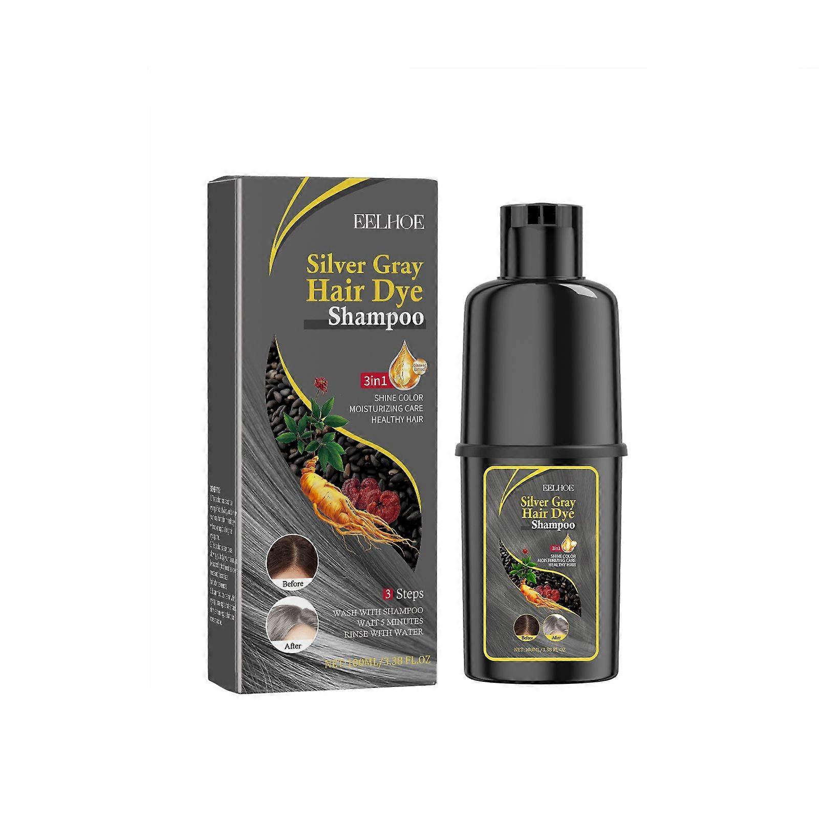 Hair Darkening And Dyeing Shampoo (Silver-Gray) Is Gentle And Non-Irritating, Moisturizing The Scalp And Easy To Change Colors