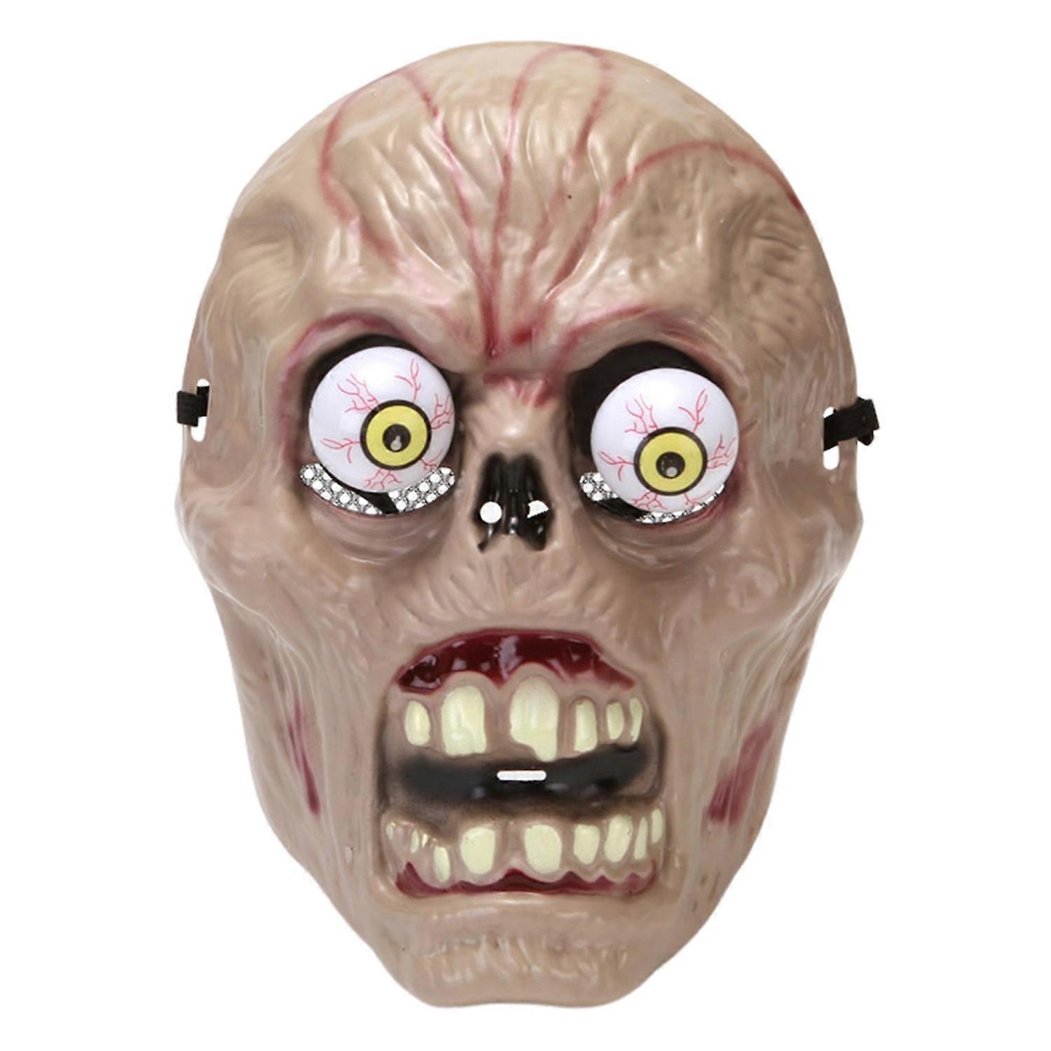 Halloween Zombie Headgear Clown Scary Bulging Eyes Realistic Reusable Haunted House Costume Party