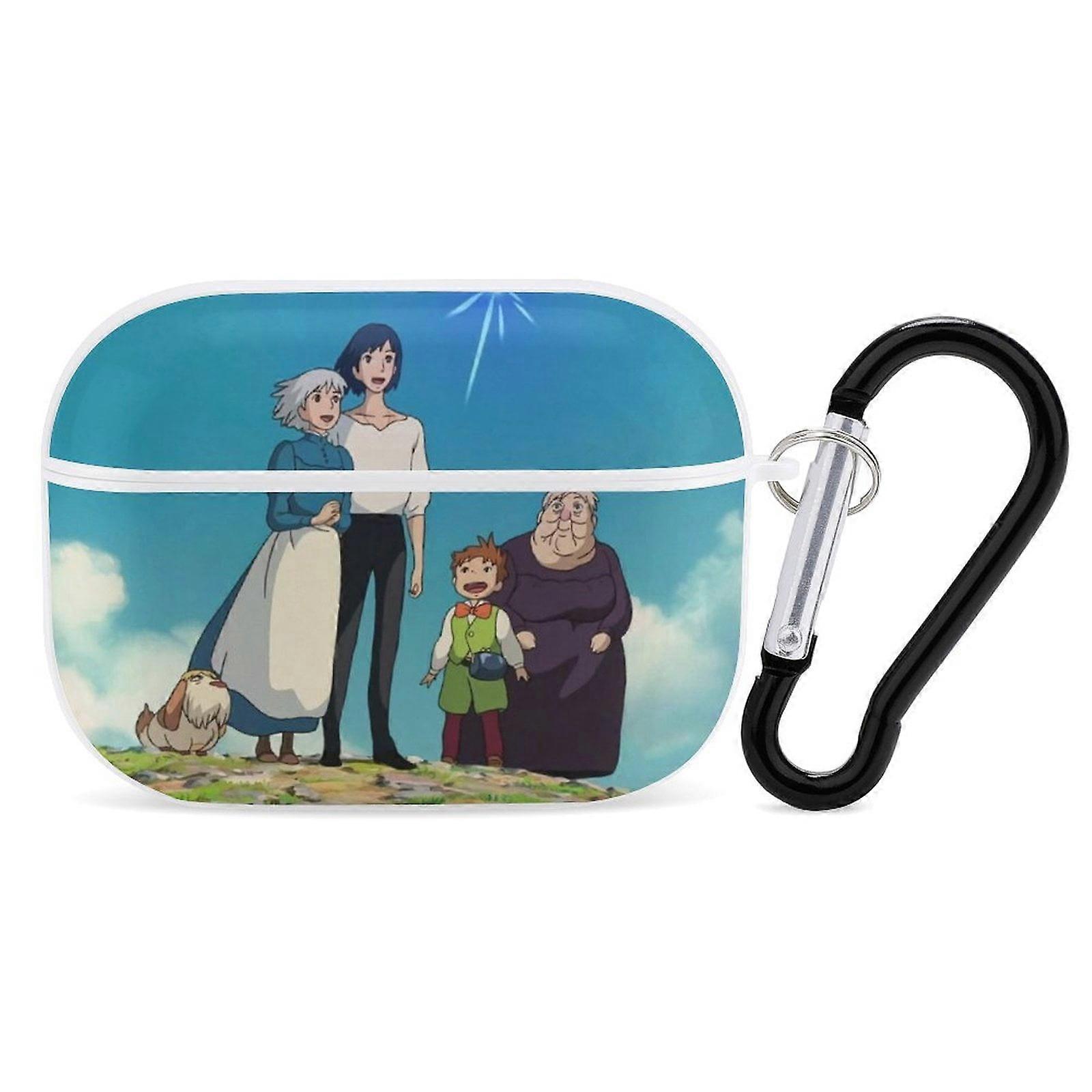 Howl's Moving Castle Case for Airpods Pro - Women's Design, Wireless Charging Support, Compatible with Airpods Pro Cases