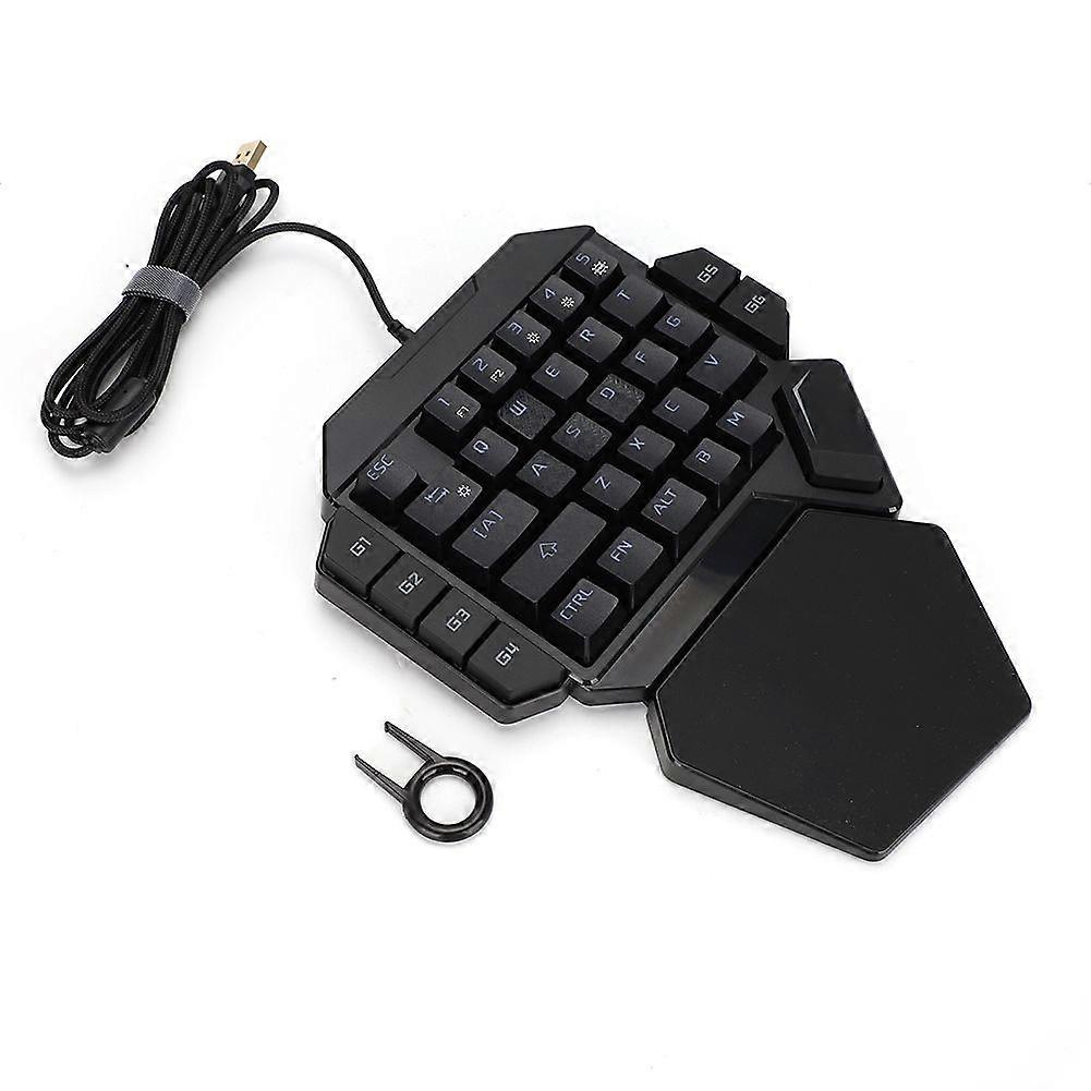 Onehanded Keyboard RGB Blacklight Mechanical Keyboard With Macro Definition Function