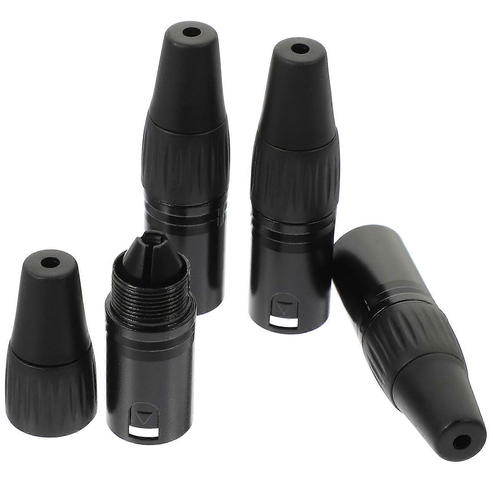 Three-Core Connector Xlr Adapter for Microphone 4Pcs Male and Female Plug