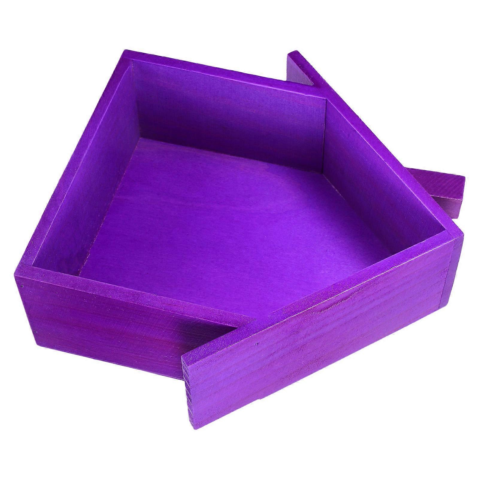 Purple Wooden Wall Shelf for Organizing Function with 3Pcs Rustic Display Shelves