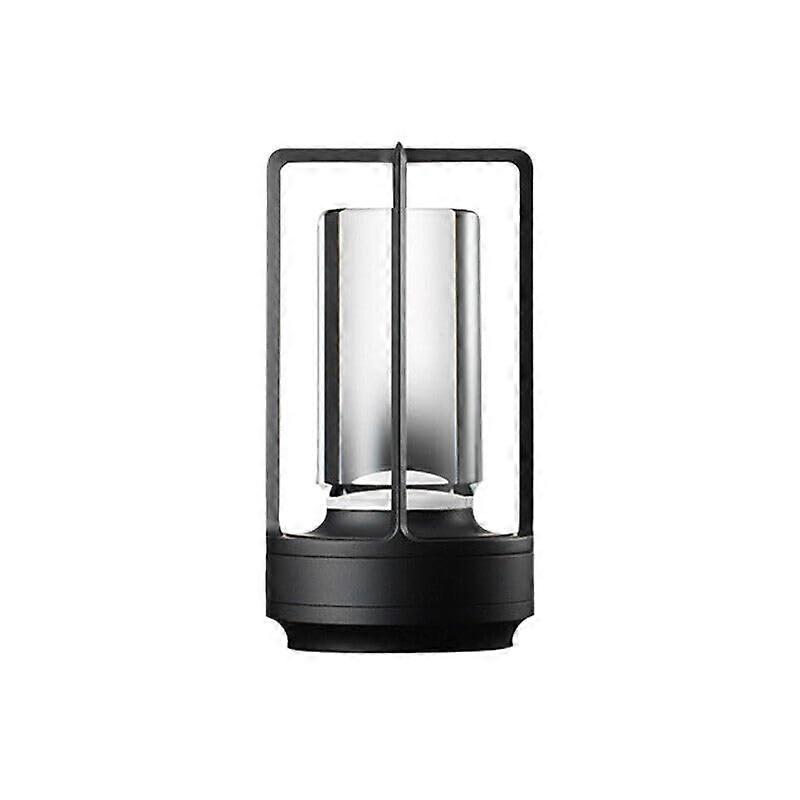 LED Lantern Crystal Lantern Table Lamp Rechargeable Cordless Black 9x9x17.5cm
