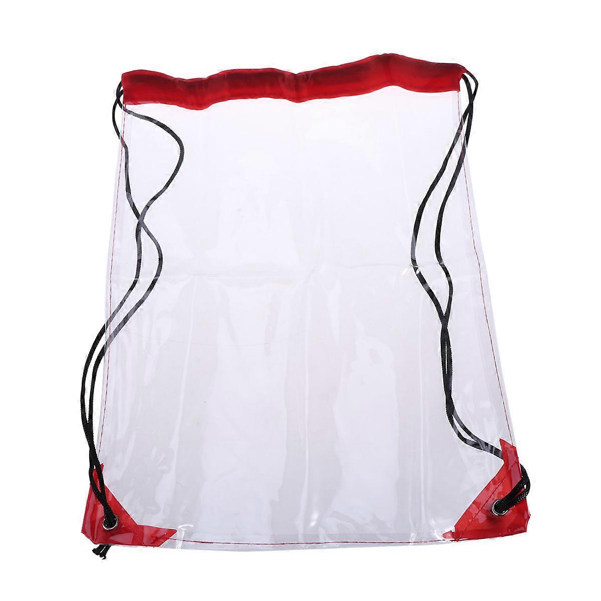 Transparent Drawstring Bag for Travel 2Pcs PVC Outdoor Backpacks