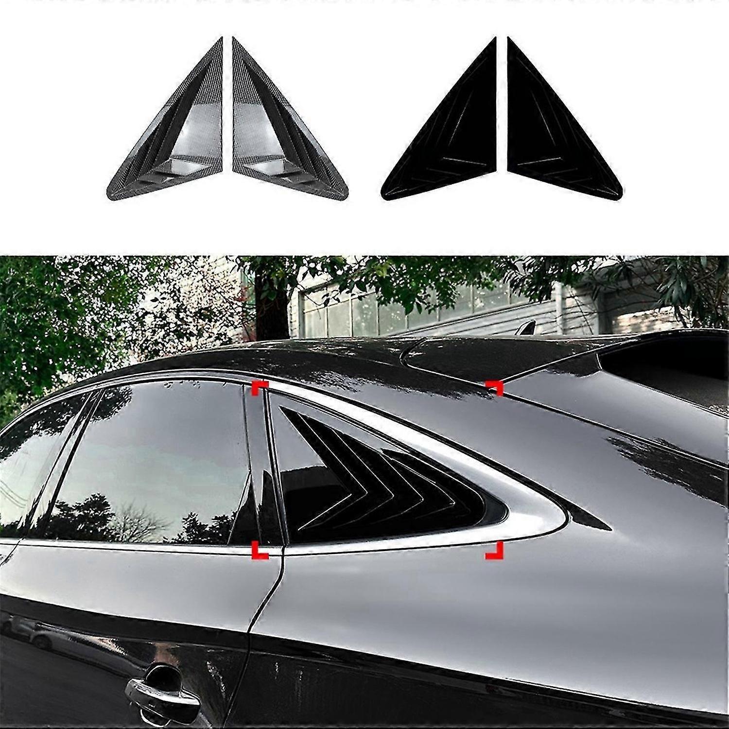 Car Rear Triangular Window Louvers for Q5 FY Carbon Fiber color