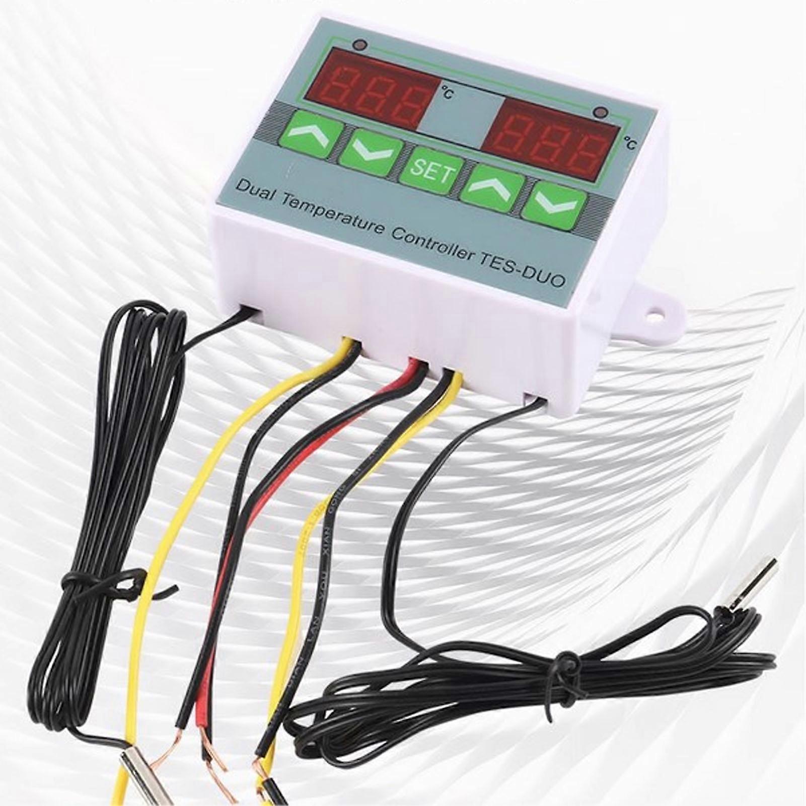 Dual Temp Waterproof Digital Thermostat -50℃ to 110℃ with Data Storage