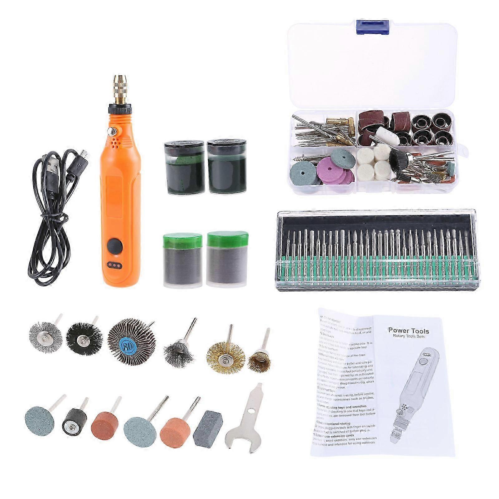 Small Rotary Tool Set,Cordless Rotary Tool,Variable Speed Power Rotary Tool For Engraving,Sanding, Grinding, Polishing Red