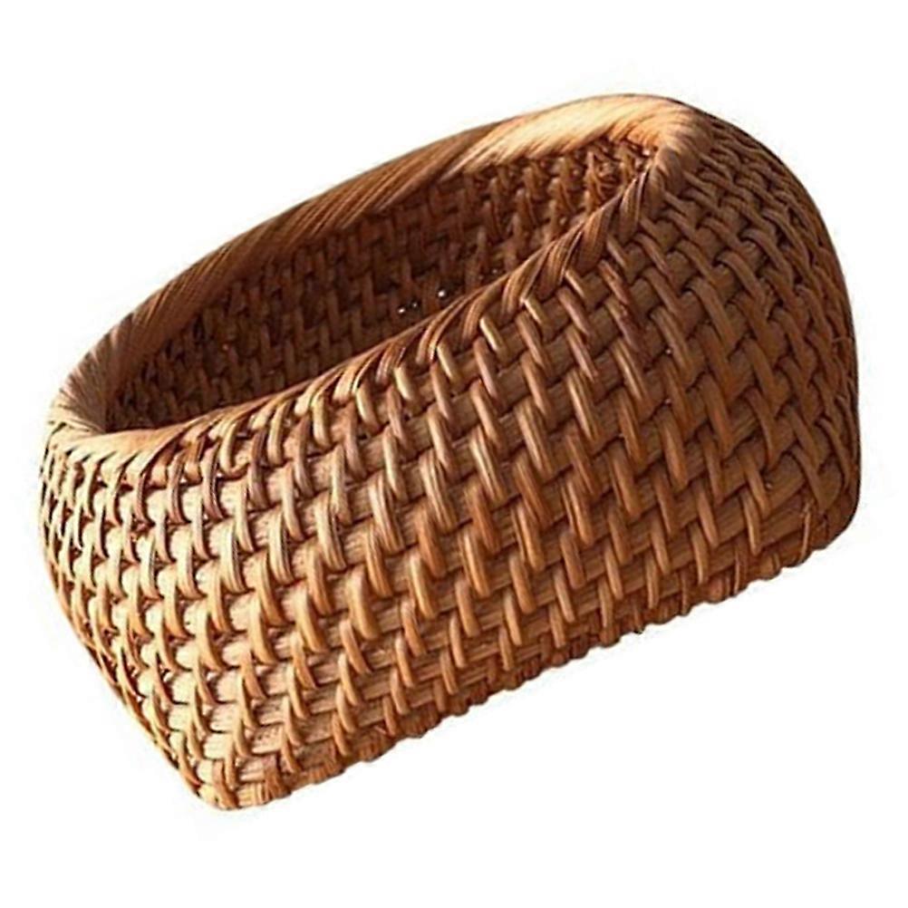 Tea Biscuit Holder Rattan Fruit Holder for Storage Hand-Made Box