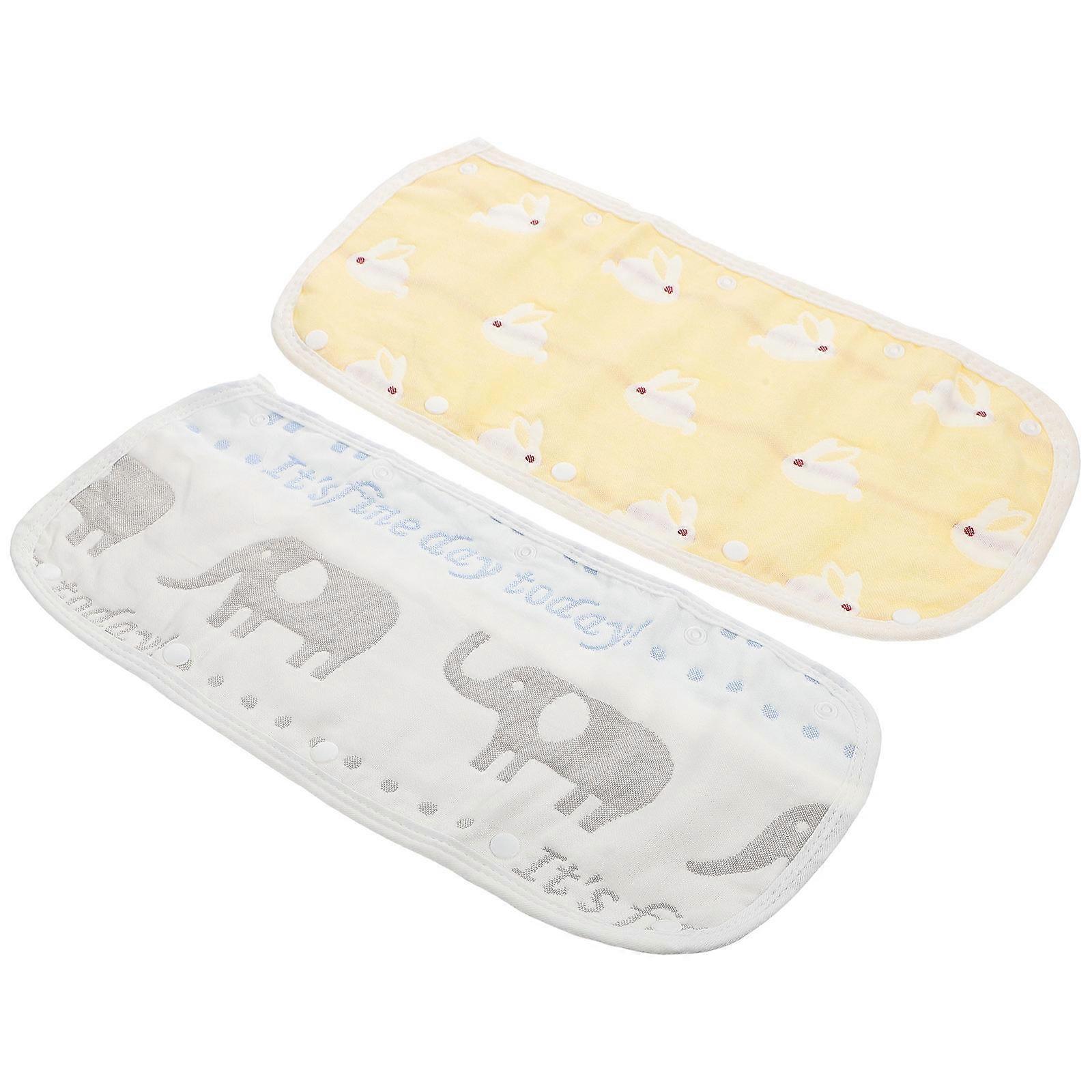 Baby Burp Towel Cotton Stroller Handle Cover for Kids Use 2Pcs Absorbent Cloth