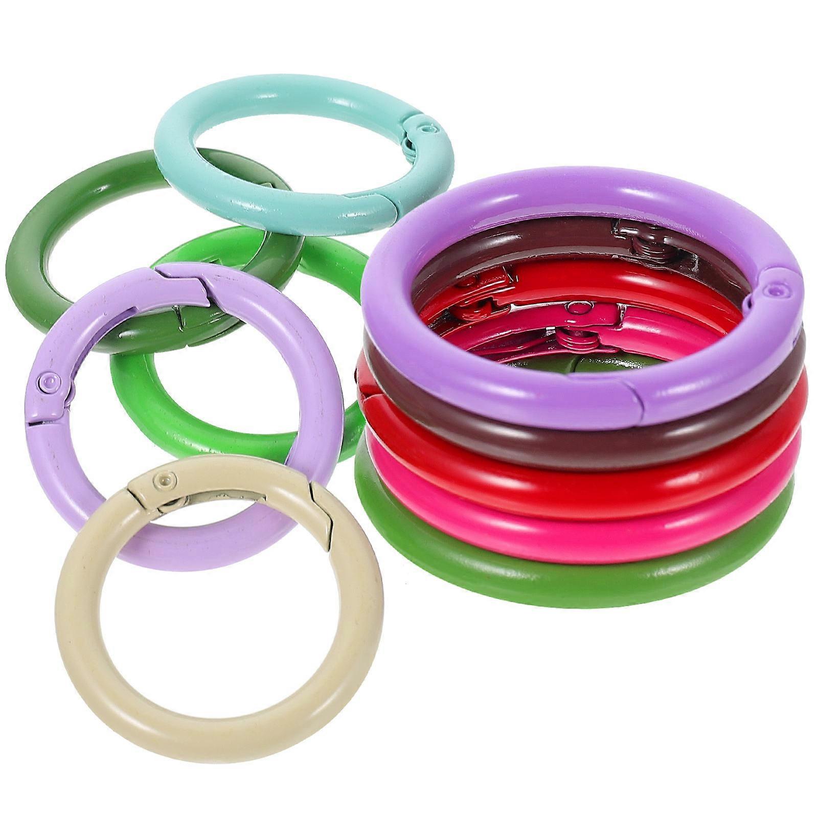 Key Chain Rings Portable Key Rings for DIY Craft 30Pcs Assorted Colors
