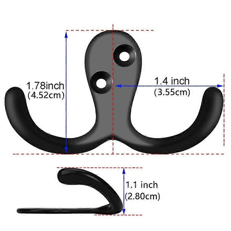 Hook, coat, scarf, bag, towel, key, hat, cup, hat. (black)