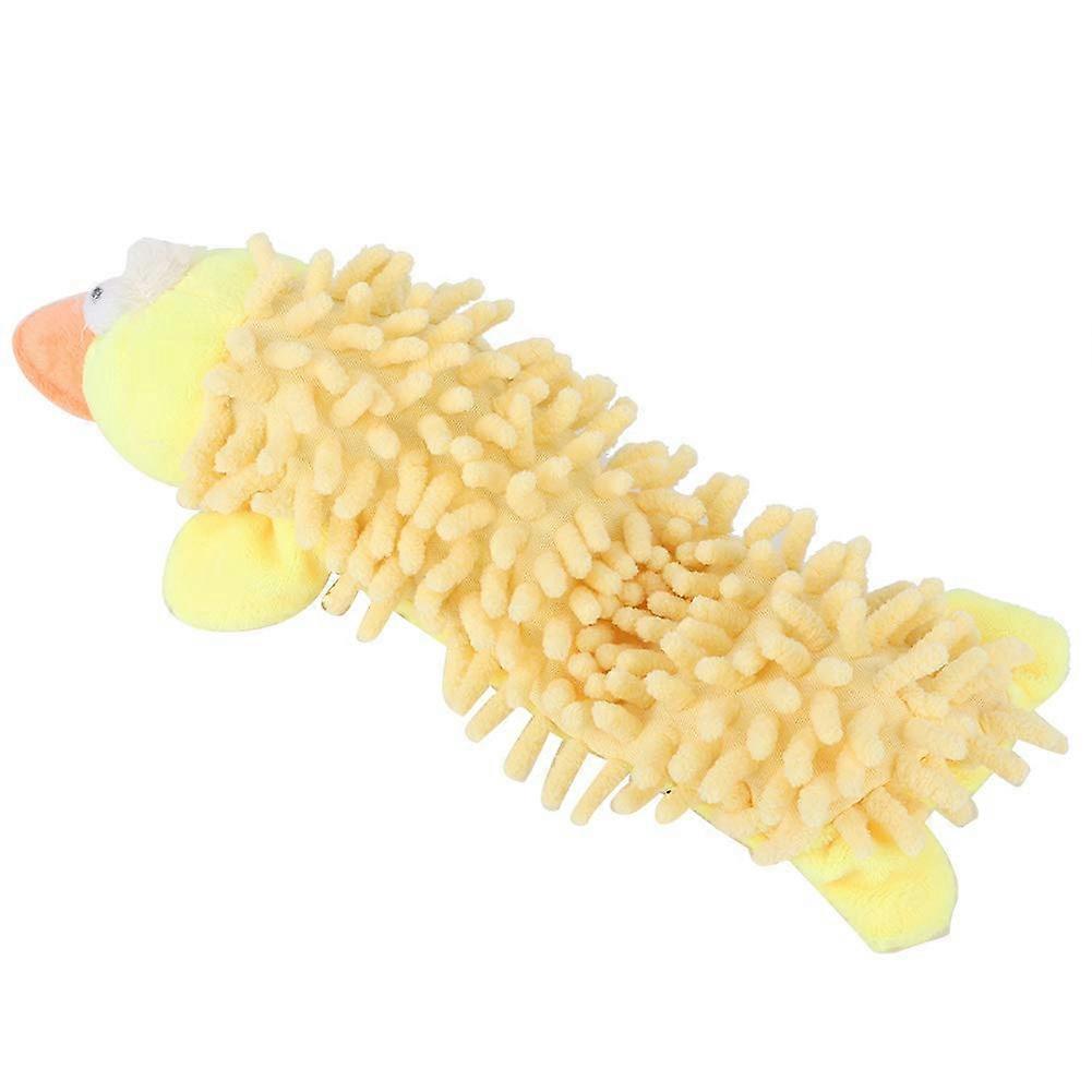Dog Toys Plush Yellow Duck Shaped Squeaker Toy With Sound For Teething Biting Large Dogs Cats Puppies