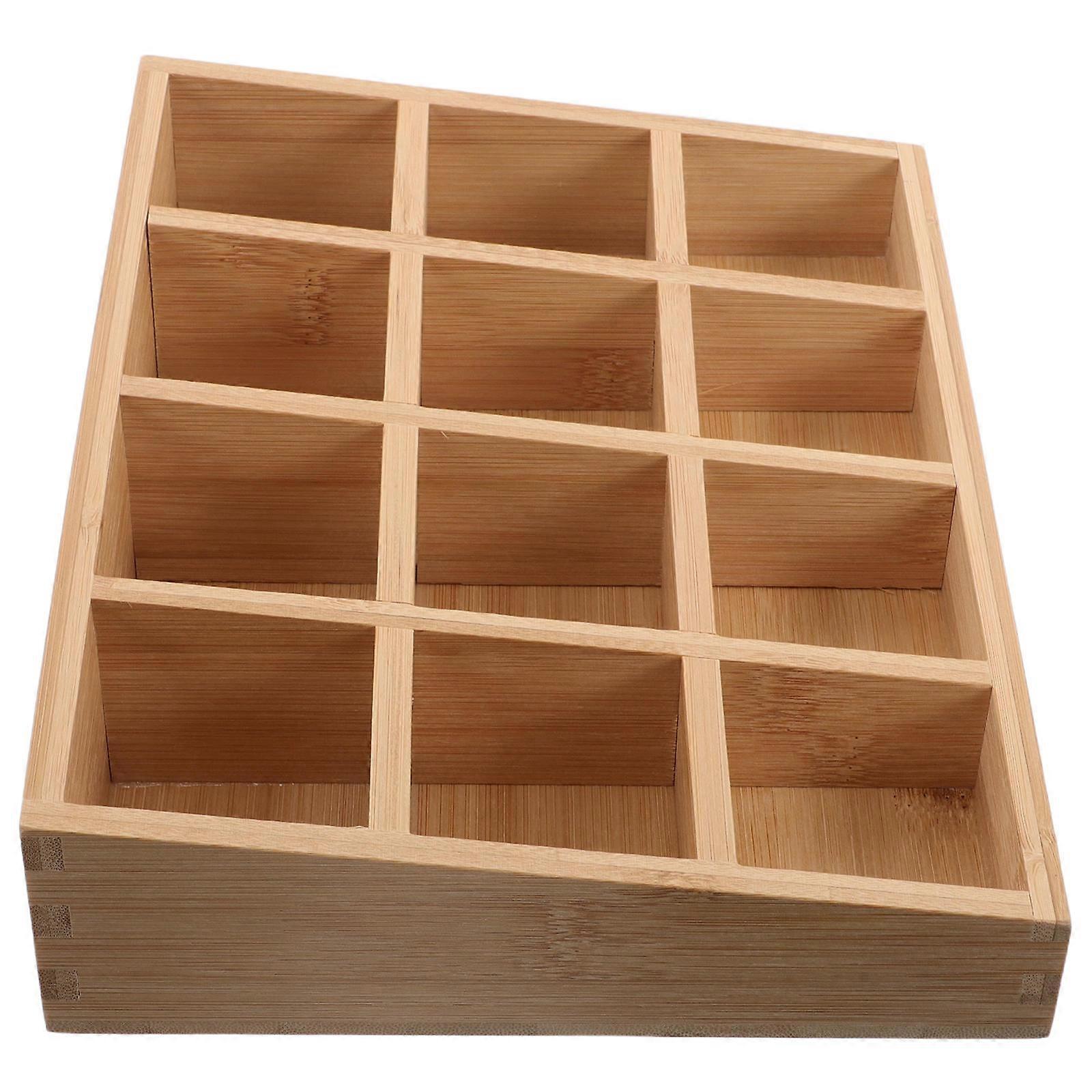 Wooden Spice Storage Rack for Countertop with 2Pcs Seasoning Organizer