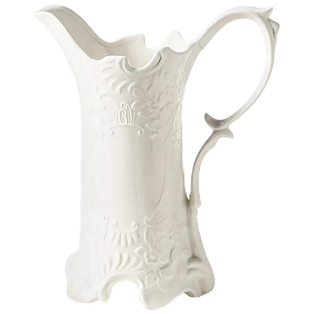 Rectangular Ceramic Vase Party Decor Living Room Decoration White 2Pcs