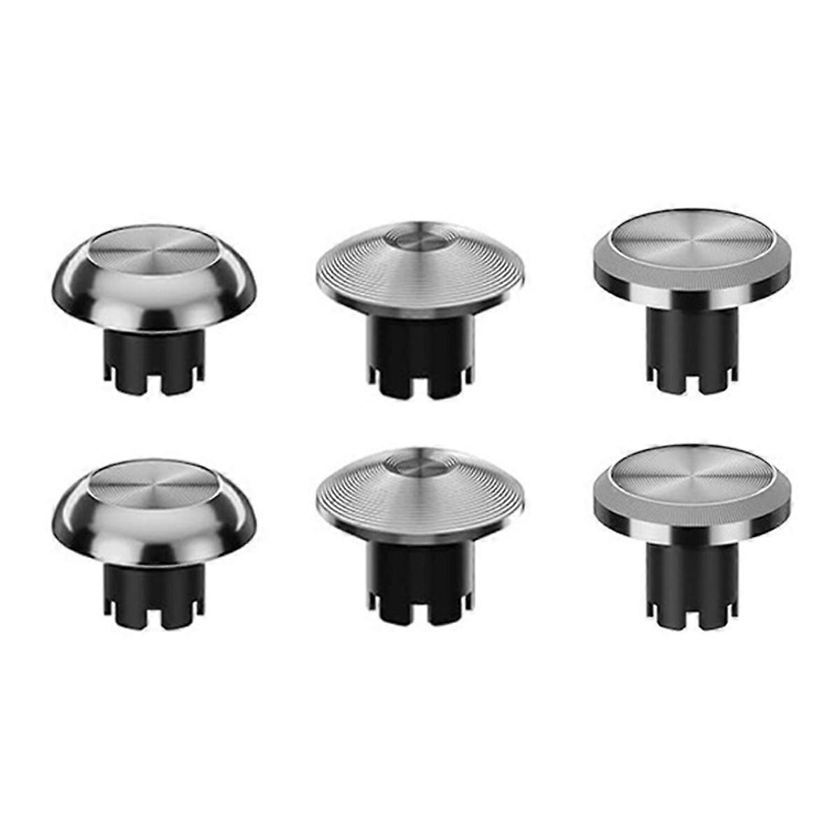 6-in-1 Metall Daumen Joystick Kappe Zubehör Silber